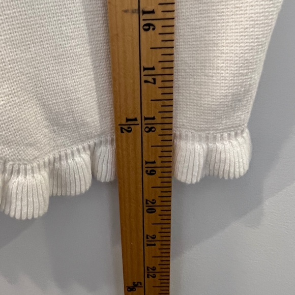 Ann Taylor womens white cardigan with ruffle detail - Picture 6 of 9